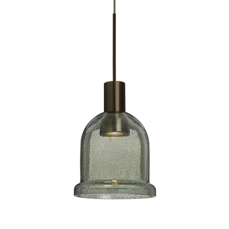 Besa Lighting Kiba Cord Pendant, Moss Bubble, Bronze Finish, 1x3W LED 1XT-KIBAMS-LED-BR